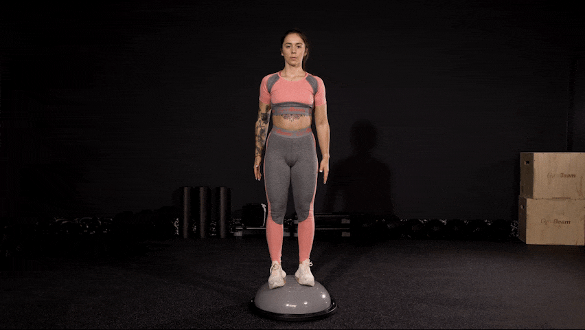 Kako izvajati počep na ravnotežni polžogi?