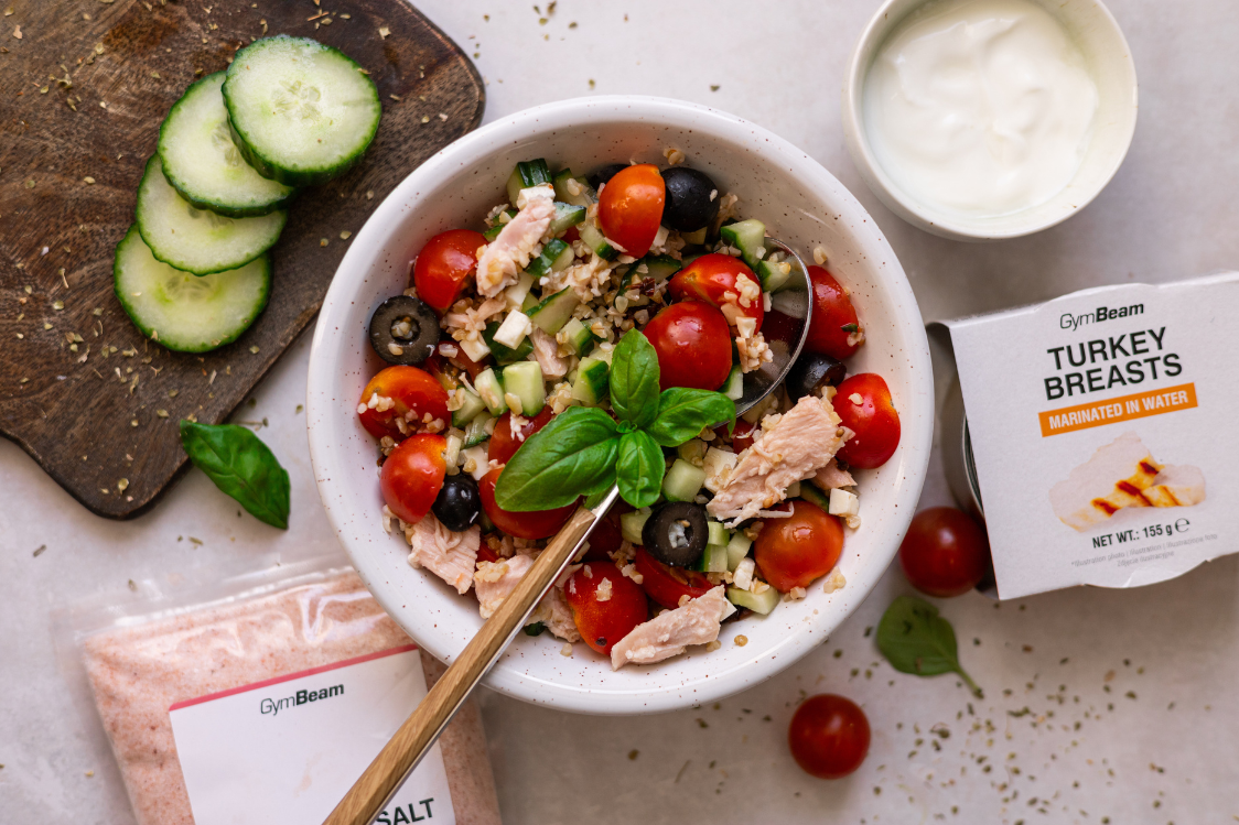 Solata iz bulgurja s puranjim mesom