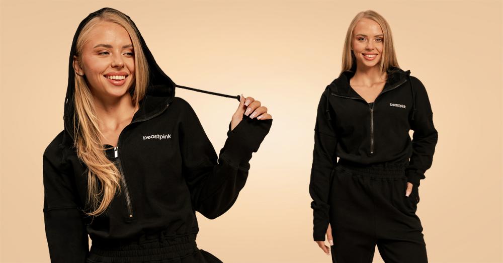 Ženski kombinezon Bliss Black - BeastPink 