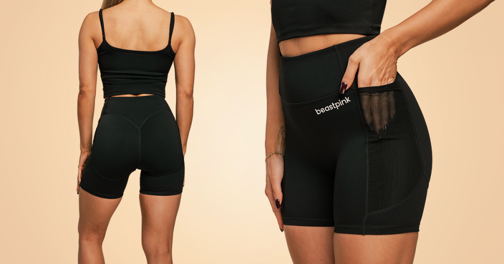 Ženske kratke hlače Breeze Black - BeastPink