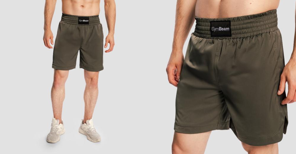 Kratke hlače Boxing Combat Olive Grey - GymBeam