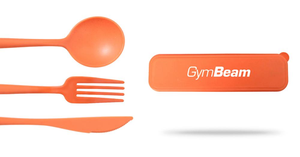 Komplet jedilnega pribora 2GO Orange - GymBeam