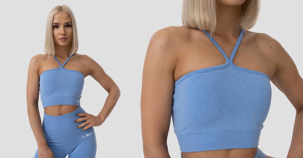 Športni nedrček Halter FLO Blue - GymBeam