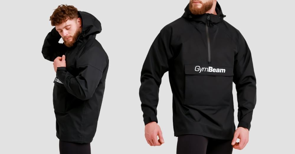 Moška dežna jakna Smock Black - GymBeam