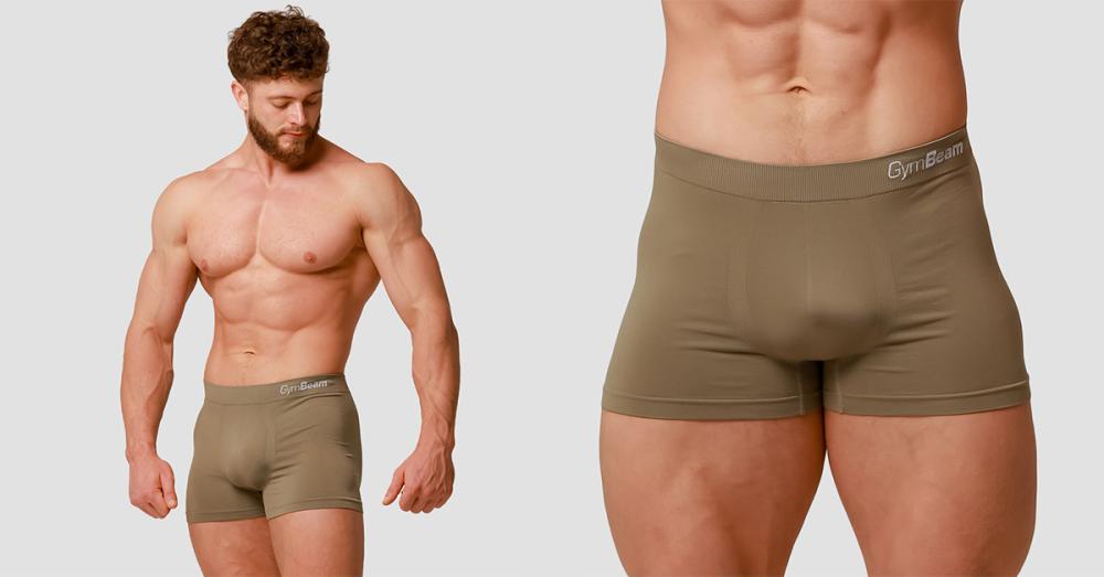 Moške brezšivne boksarice 2Pack Army - GymBeam 