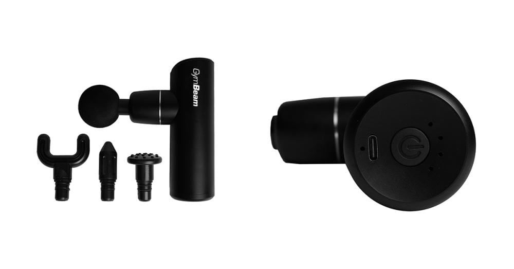 Mini masažna pištola Black - GymBeam