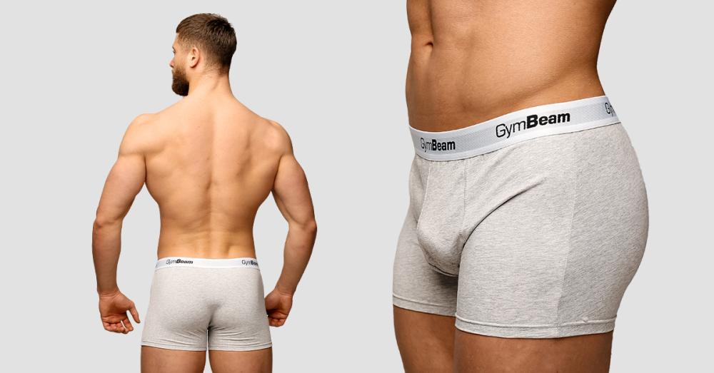 Moške boksarice Essentials 3Pack Grey - GymBeam