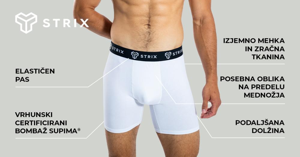 Moške boksarice Essential 2Pack White - STRIX