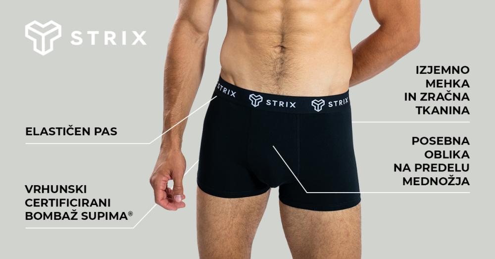 Moške spodnje hlače Essential Trunks 2Pack Black - STRIX