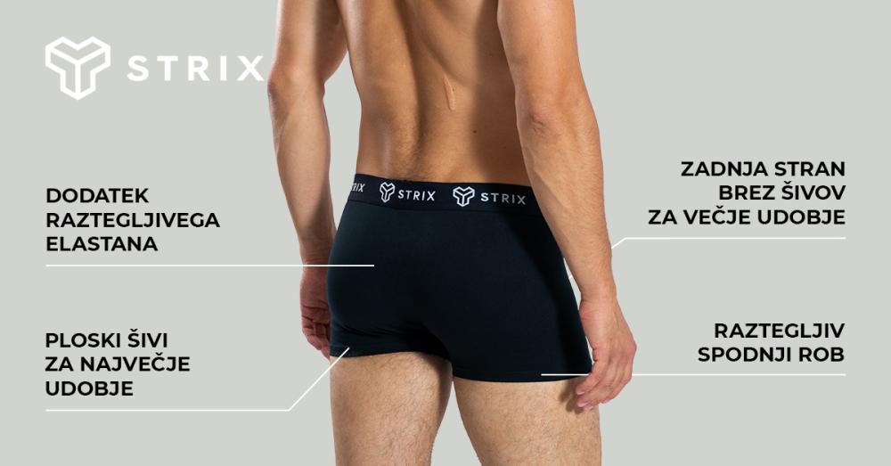 Moške spodnje hlače Essential Trunks 2Pack Black - STRIX