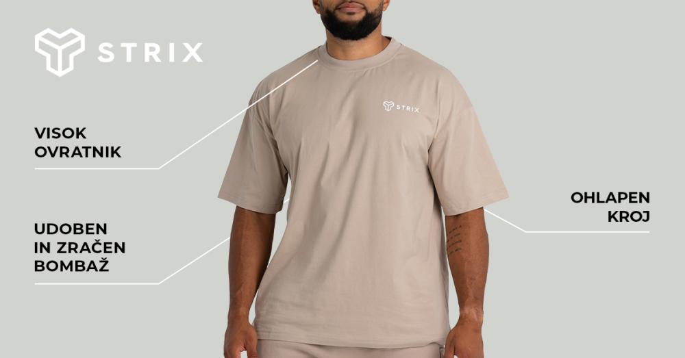 Ohlapna majica Tee Taupe - STRIX