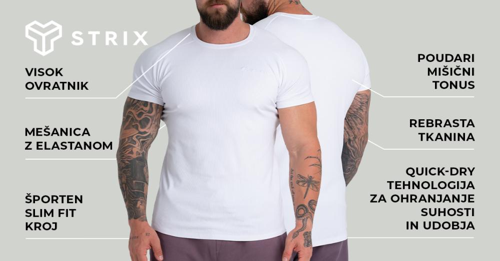 Majica Ribbed Tee White - STRIX