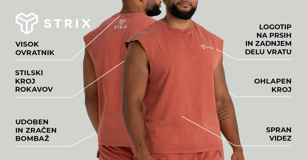 Majica brez rokavov Washed Terra - STRIX