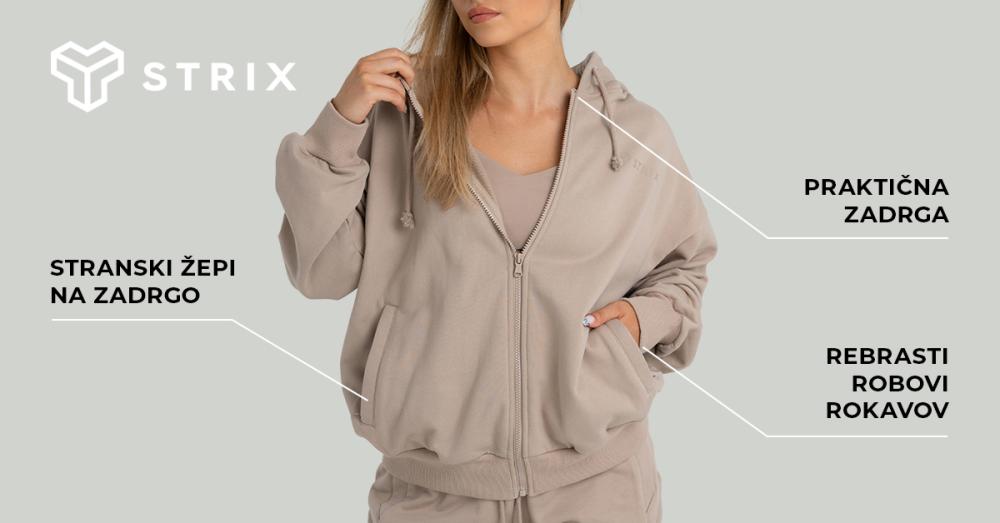 Ženska jopica s kapuco Taupe - STRIX