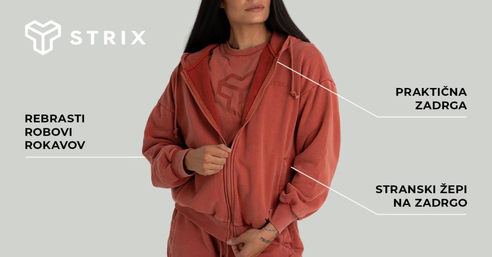 Ženska jopica s kapuco Washed Terra - STRIX