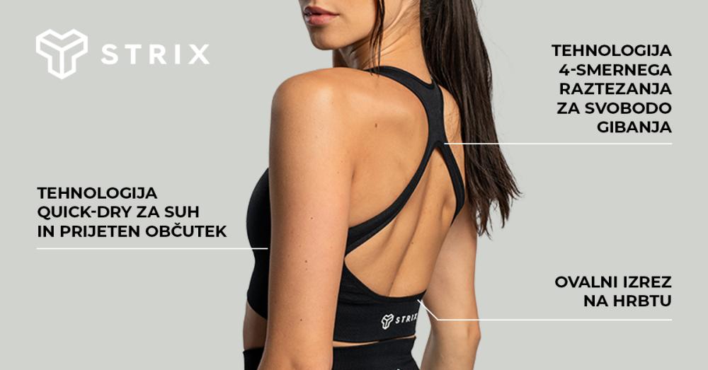 Športni nedrček Seamless Black - STRIX