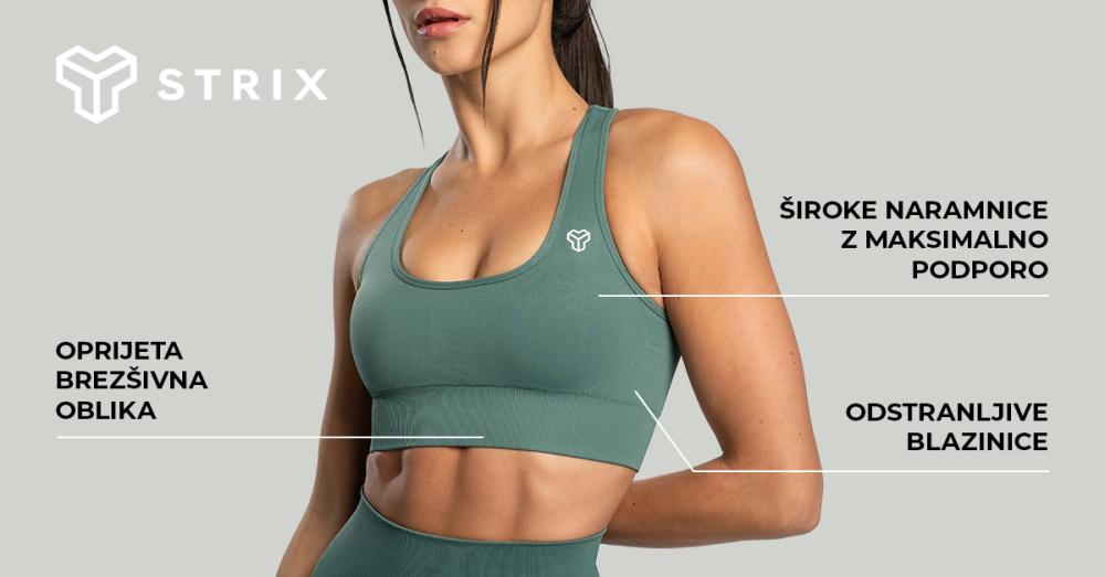 Športni nedrček Seamless Moss - STRIX