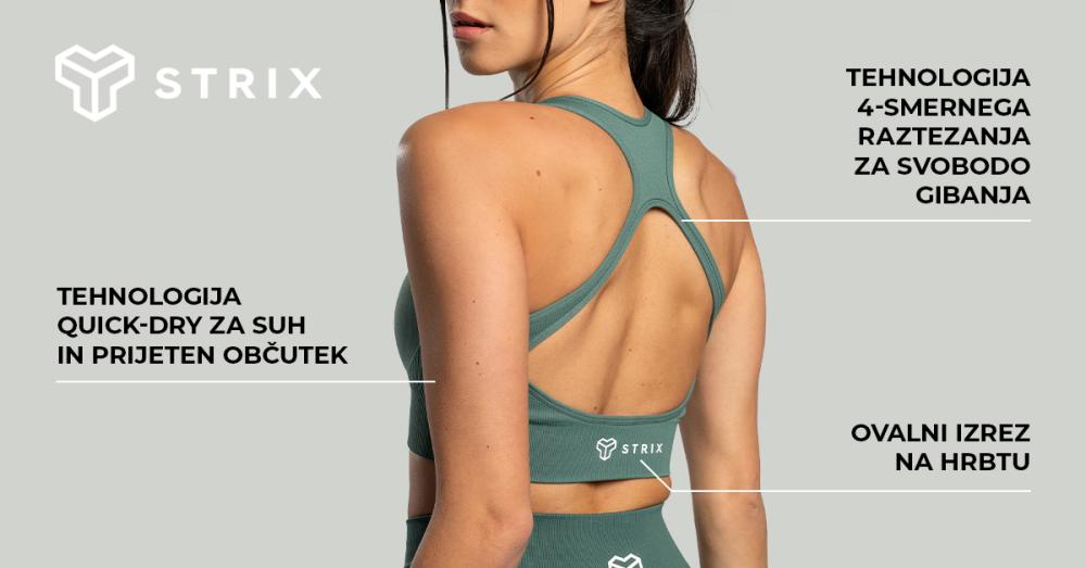 Športni nedrček Seamless Moss - STRIX