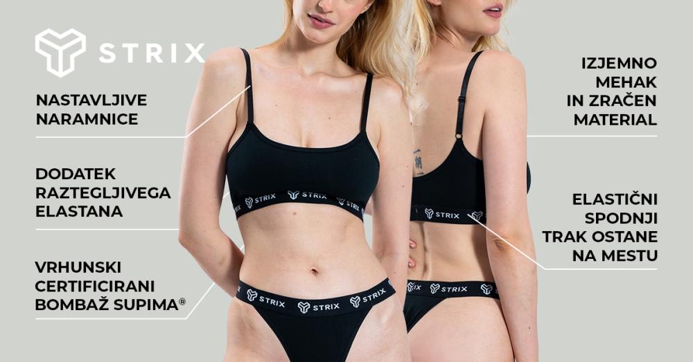 Športni nedrček String Black - STRIX