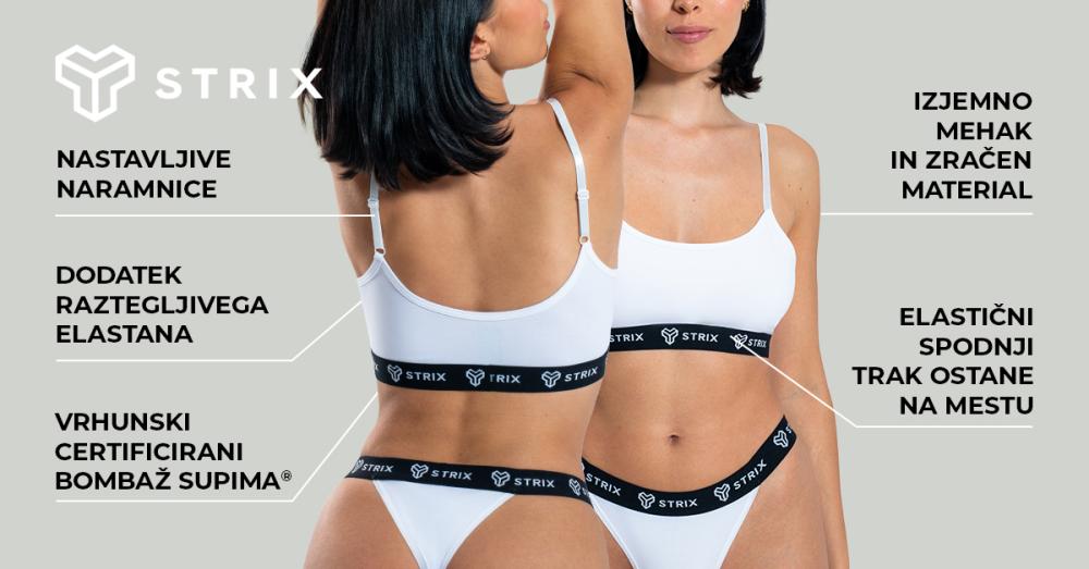 Športni nedrček String White - STRIX