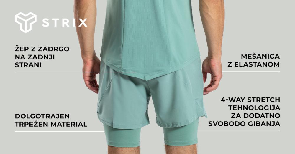 Kratke hlače 2v1 ULTRA Agave - STRIX