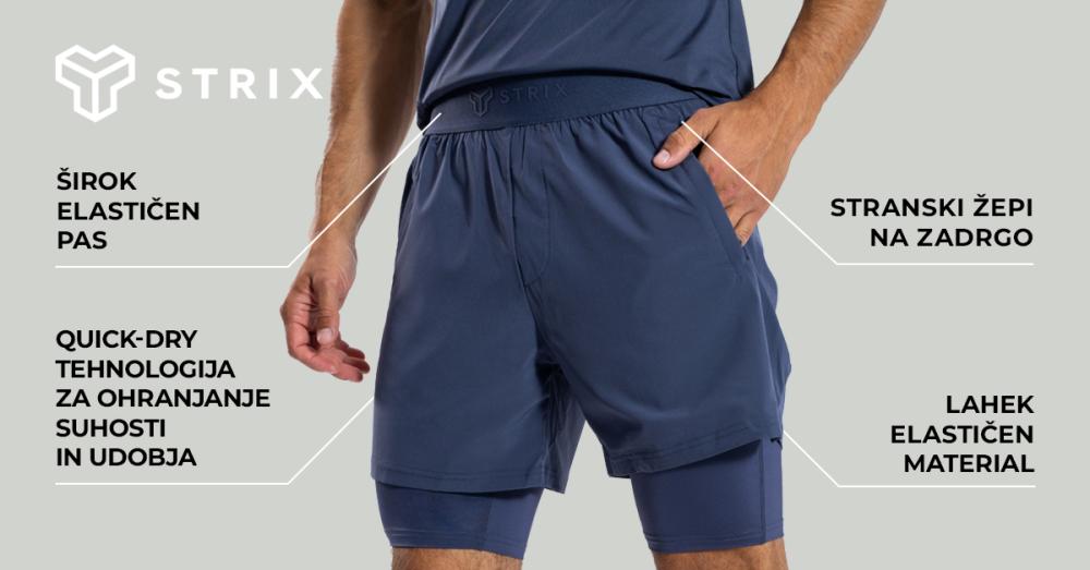 Kratke hlače 2v1 ULTRA Graystone - STRIX