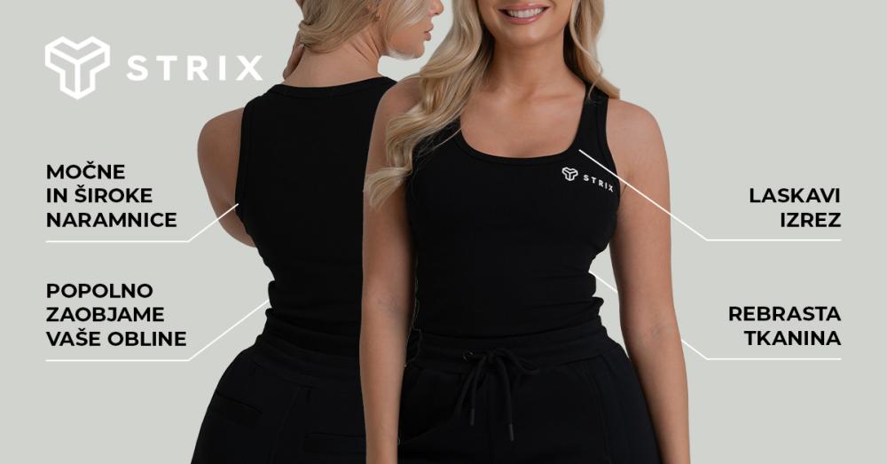 Ženski top Ribbed Black - STRIX