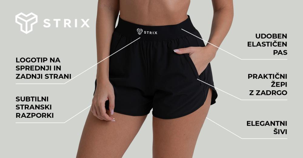 Ženske kratke hlače ZOA Black - STRIX