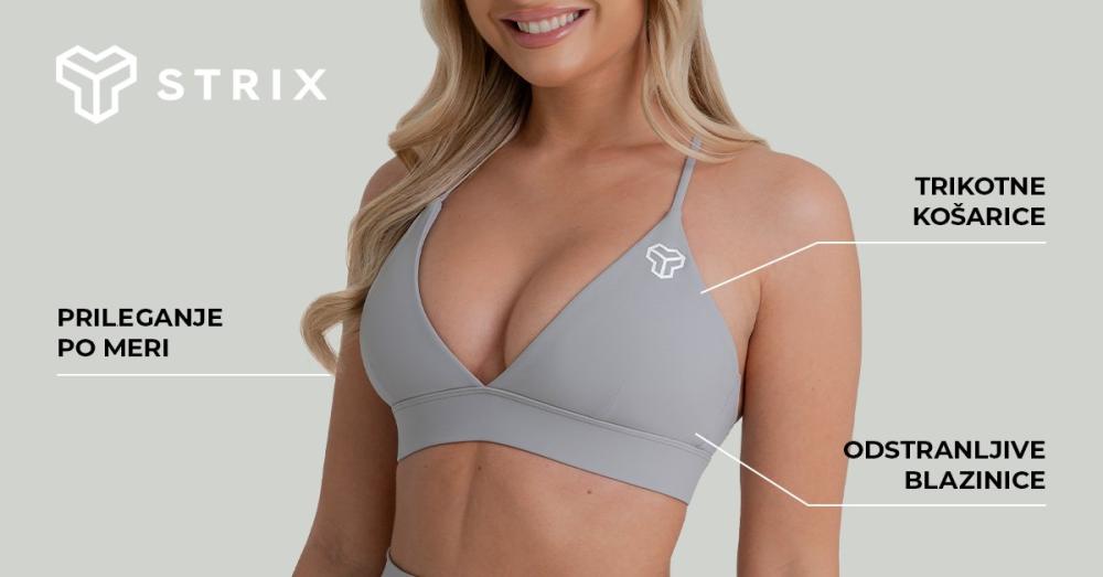 Športni nedrček ZOA Triangle Smoke - STRIX