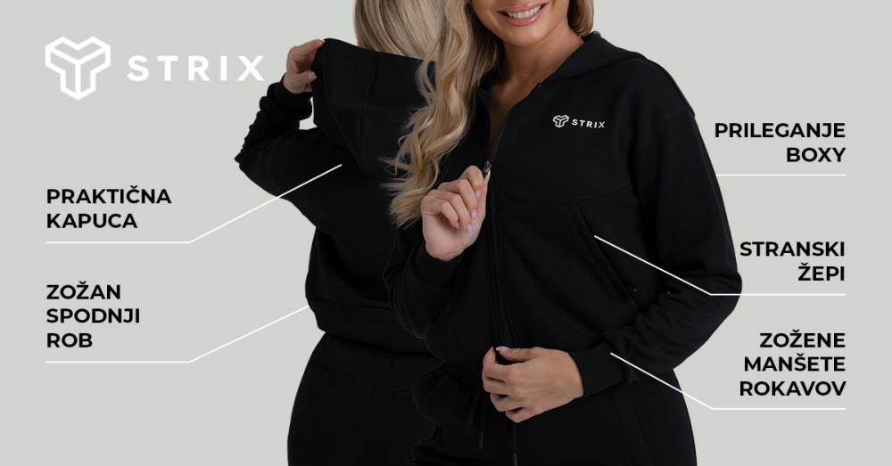 Ženska jopica s kapuco ZOA Black - STRIX
