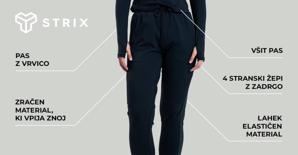 Ženske športne hlače ULTRA Black - STRIX