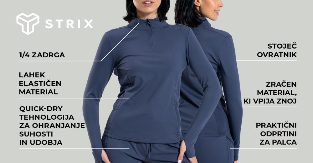 Ženska športna majica z dolgimi rokavi ULTRA Graystone - STRIX