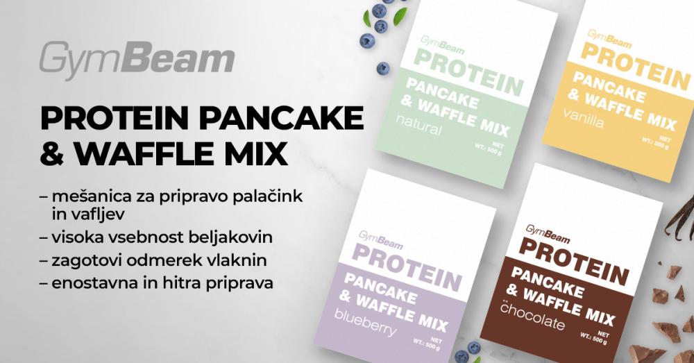 Beljakovinske palačinke Pancake & Waffle Mix 500 g - GymBeam