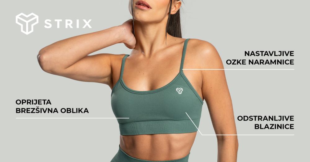 Športni nedrček Seamless String Moss - STRIX