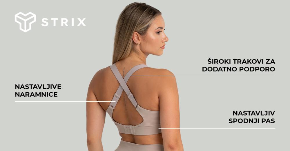 Športni nedrček Taupe - STRIX