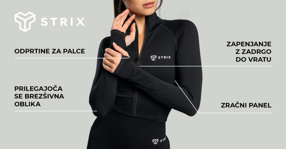 Ženski cropped top Seamless Black - STRIX