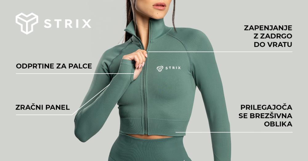 Ženski cropped top Seamless Moss - STRIX