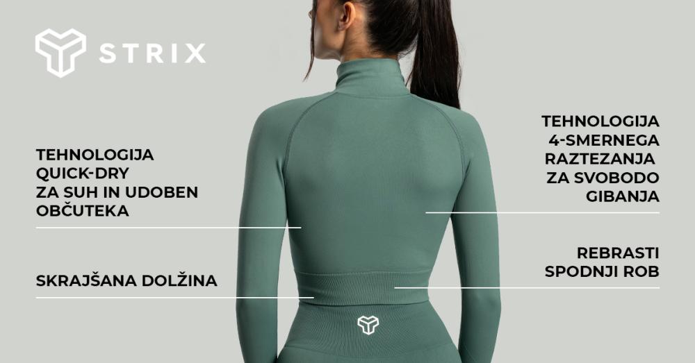 Ženski cropped top Seamless Moss - STRIX