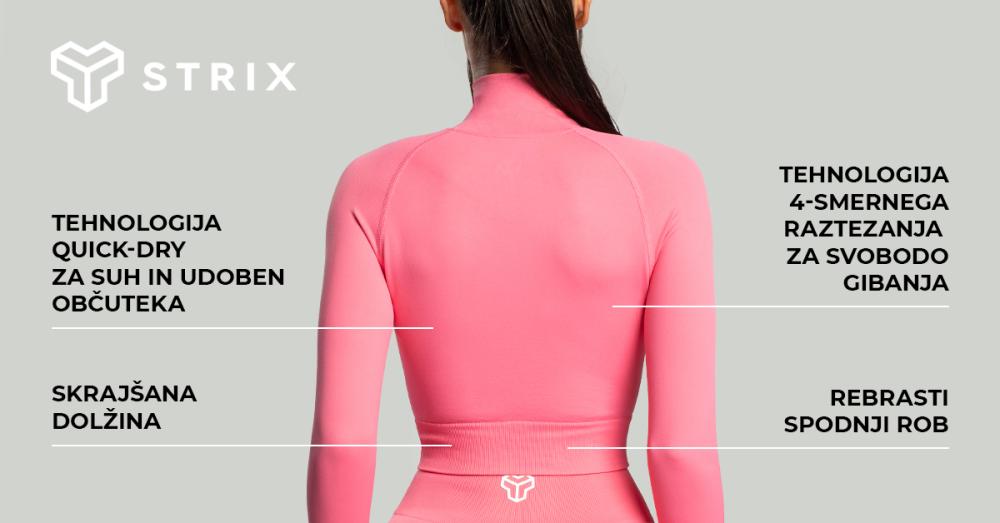 Ženski brezšivni kratki top Cropped Sorbet - STRIX