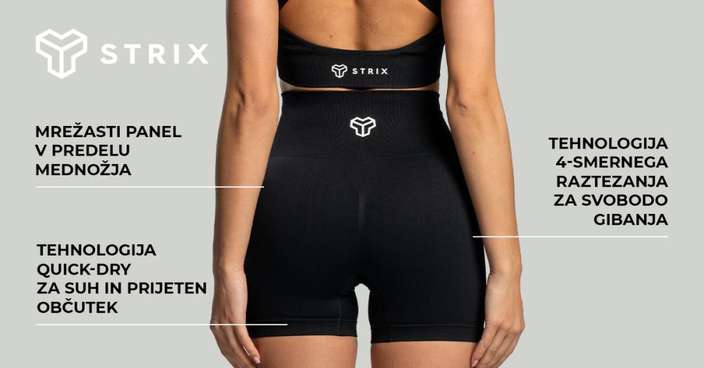 Ženske kratke hlače Seamless Black - STRIX