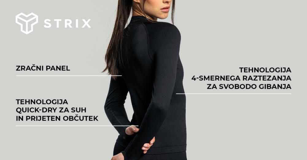 Ženski športni top Seamless Black - STRIX