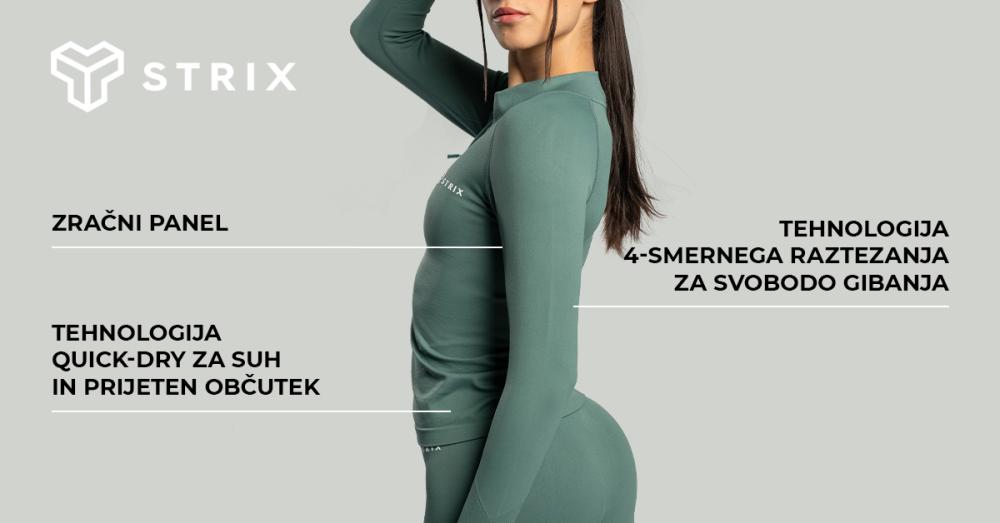 Ženski športni top Seamless Moss - STRIX