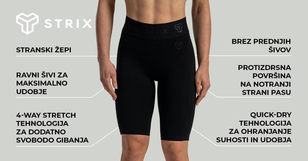 Ženske kratke hlače Lunar Biker Black - STRIX