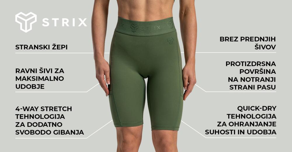 Ženske kratke hlače Lunar Biker Green - STRIX