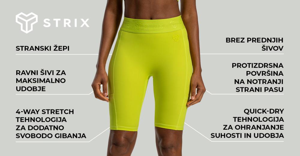 Ženske kratke hlače Lunar Biker Green - STRIX