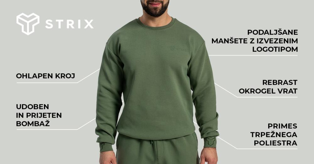 Moški pulover Relaxed Cedar Green - STRIX