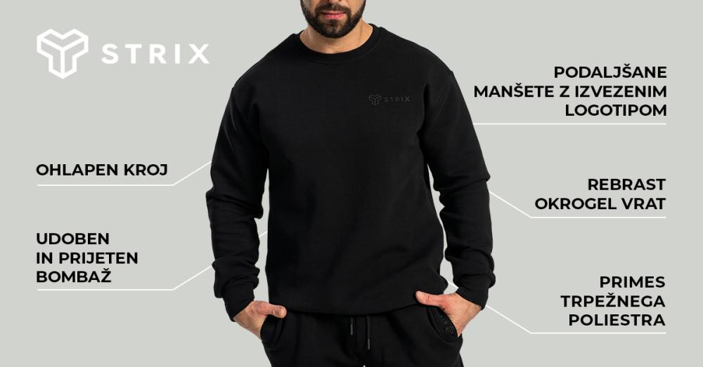 Moški pulover Relaxed Black - STRIX