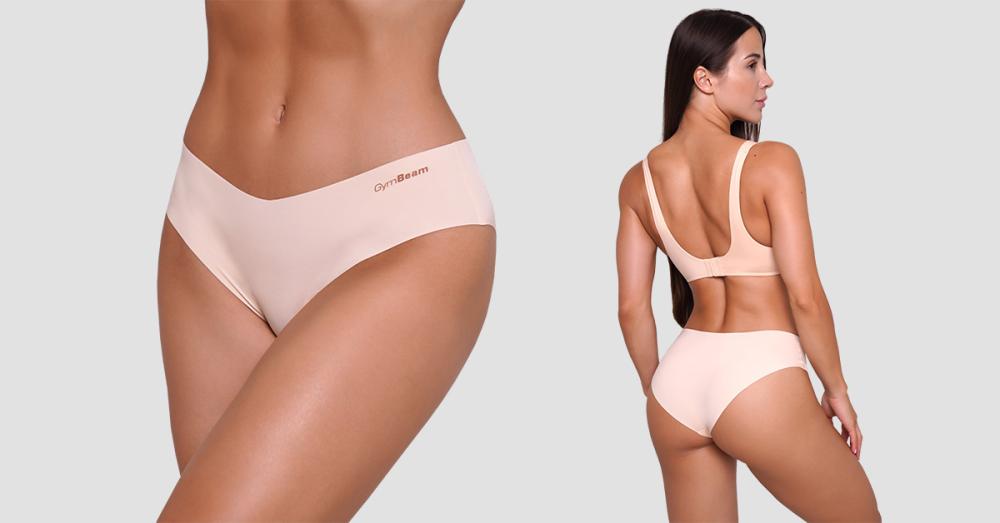 Brezšivne spodnjice Classic 3Pack Beige - GymBeam