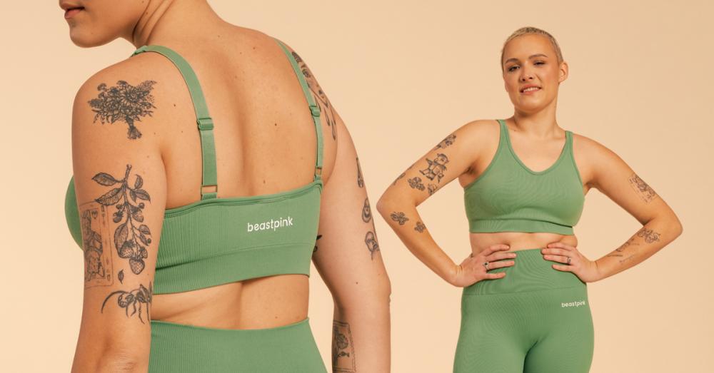 Hyper Sports Bra Olivine - BeastPink