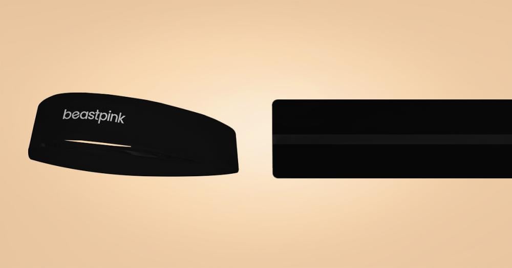 Športni naglavni trak Black - BeastPink